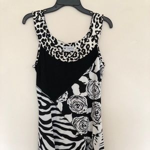 Nordstrom Papillon Contrast Dress Black/White